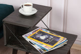 Comodino Cross Melaminico Marrone scuro 50x55x40 cm
