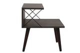 Comodino Cross Melaminico Marrone scuro 50x55x40 cm