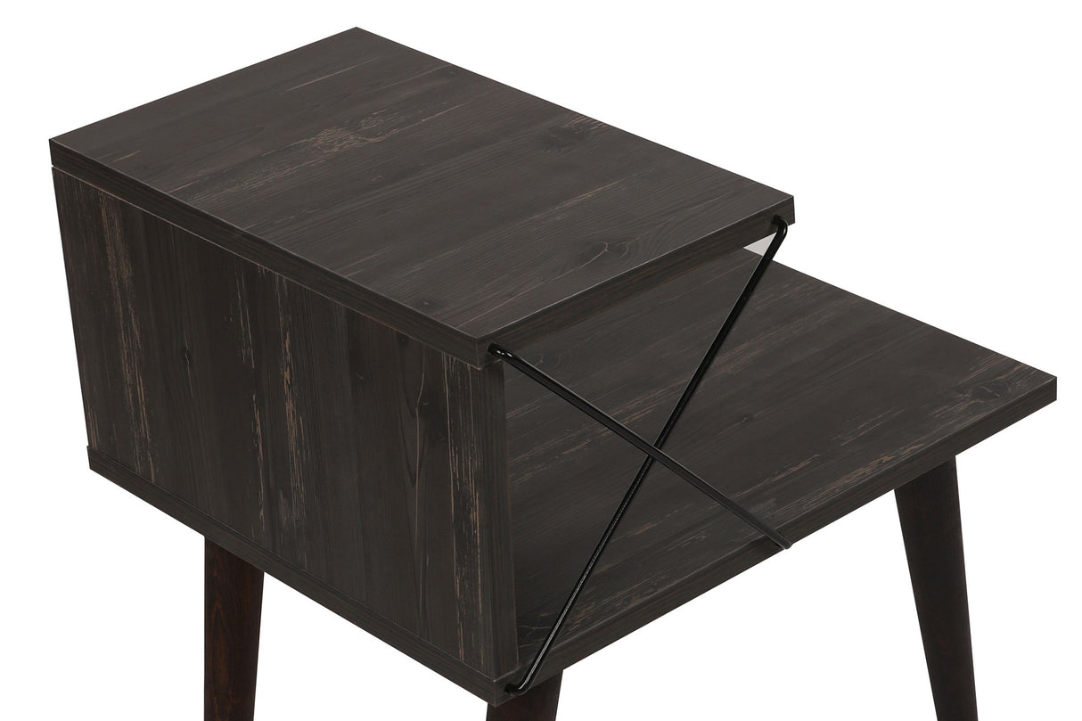 Comodino Cross Melaminico Marrone scuro 50x55x40 cm