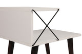 Nachtkastjes - Nachtkastje Cross Wit Melamine 50x55x40 cm - Dimehouse