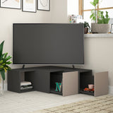 Mobile TV Compact Antracite Marrone Melaminico 90x32x92 cm