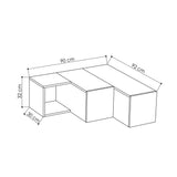 Mobile TV Compact Antracite Marrone Melaminico 90x32x92 cm