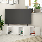 Mobile TV compatto bianco melaminico 90x32x92 cm