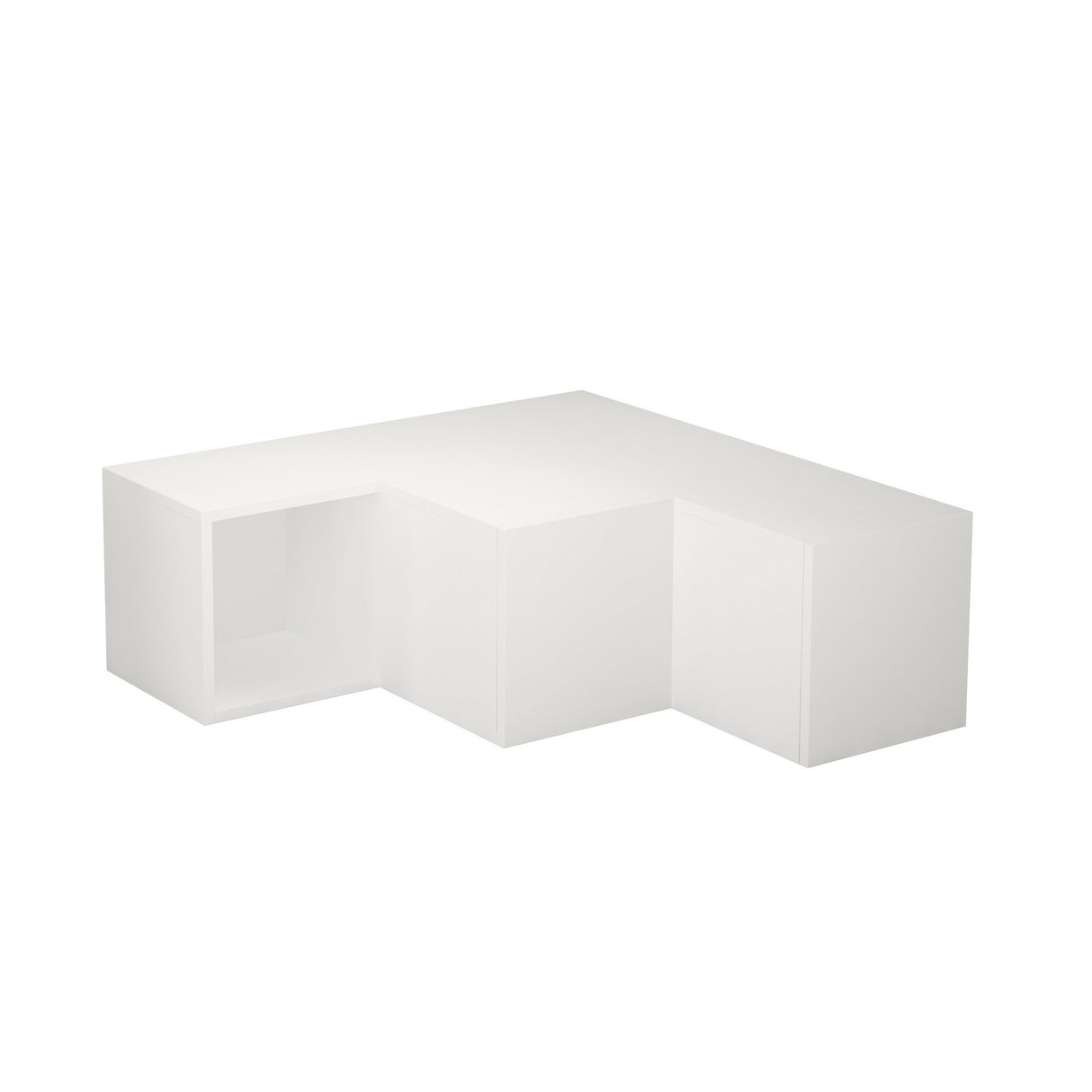 Mobile TV compatto bianco melaminico 90x32x92 cm