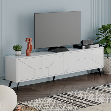 Mobile TV Dune Bianco Melaminico 180x50x29,6 cm