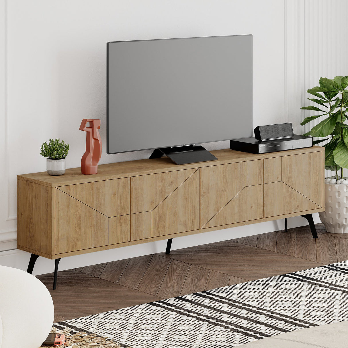 Mobile TV Rovere Dune Melaminico 180x50x29,6 cm