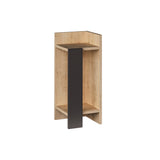 Comodino destro Elos rovere antracite melaminico 25x60x27 cm