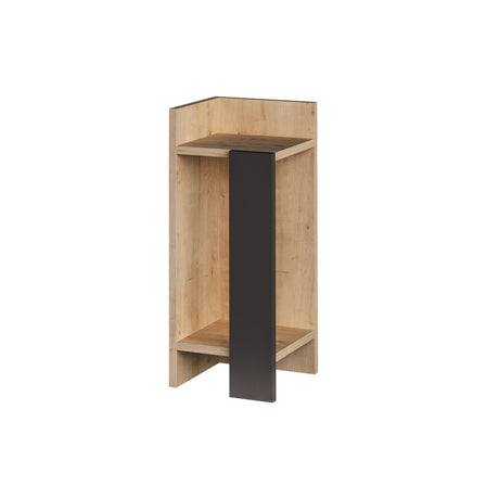 Comodino sinistro Elos rovere antracite melaminico 25x60x27 cm