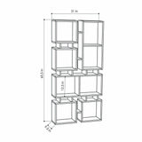 Boekenkasten - Boekenkast Rail Wit Melamine 79x166,5x24 cm - Dimehouse