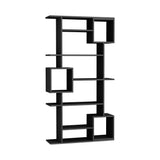 Boekenkasten - Asymmetrische boekenkast antraciet melamine Soto 92x173x28 cm - Dimehouse