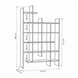 Boekenkasten - Boekenkast eikenlook melamine Manco 122x188x25,5 cm - Dimehouse