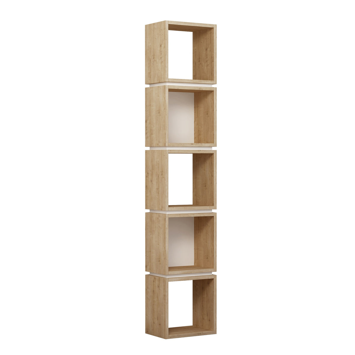 Boekenkasten - Boekenkast Multi Eik Wit Melamine 32x167x22 cm - Dimehouse