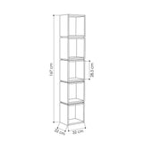 Boekenkasten - Boekenkast Multi Eik Wit Melamine 32x167x22 cm - Dimehouse
