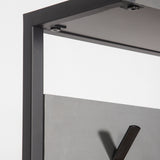 Armadio Mobile Appendiabiti Melaminico Antracite Novad - Con Ripiani