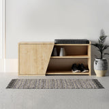 Schoenenkasten - Schoenenkast Fiona Eik Melamine 104x37x47 cm - Dimehouse
