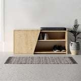 Schoenenkasten - Schoenenkast Fiona Eik Melamine 104x37x47 cm - Dimehouse