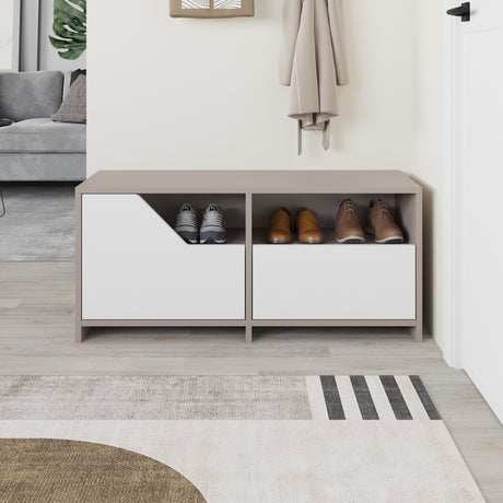 Scarpiera Nexus Mocha White Melaminico 105x47x37 cm