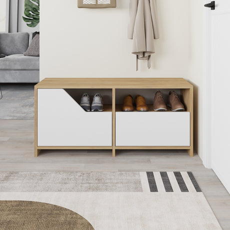 Scarpiera Nexus Rovere Bianco Melaminico 105x47x37 cm