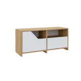 Schoenenkasten - Schoenenkast Nexus Eik Wit Melamine 105x47x37 cm - Dimehouse