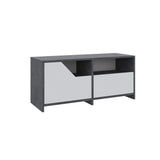 Schoenenkasten - Schoenenkast Nexus Grijs Wit Melamine 105x47x37 cm - Dimehouse