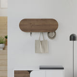 Appendiabiti Ovale 6 Ganci - Hitit - 84x29 cm - Con scomparto