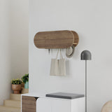 Appendiabiti Ovale 6 Ganci - Hitit - 84x29 cm - Con scomparto