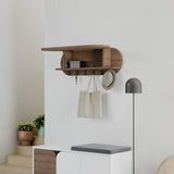 Appendiabiti Ovale 6 Ganci - Hitit - 84x29 cm - Con scomparto