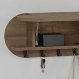 Appendiabiti Ovale 6 Ganci - Hitit - 84x29 cm - Con scomparto