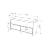 Schoenenkasten - Schoenenkast Cove Naturel Melamine 106x50x34 cm - Dimehouse