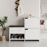 Scarpiera Haven Melaminico Bianco 101,5x80,5x35,5 cm