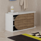 Scarpiera Nova Shoe Bench Bianco Naturale Melaminico 104x50x37 cm