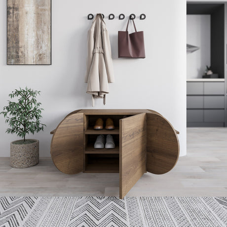 Scarpiera Pozy Shoe Bench Melamina Naturale 110x50x40,4 cm