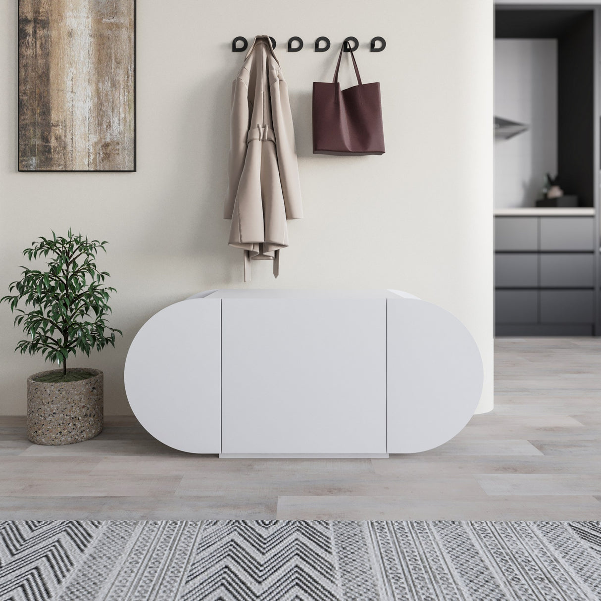 Scarpiera Pozy Shoe Bench Bianco Melaminico 110x50x40,4 cm