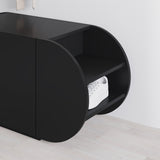 Scarpiera Pozy Shoe Bench Nero Melaminico 110x50x40,4 cm