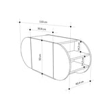 Scarpiera Pozy Shoe Bench Nero Melaminico 110x50x40,4 cm