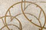 Salontafels - Moderne Ronde Salontafel Set van 3 Uru Goud - Transparant Glas - 80/60/42 cm - Dimehouse