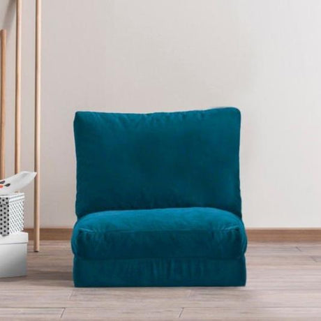 Poltrona letto Tessuto in velluto Petrol Blue Taida