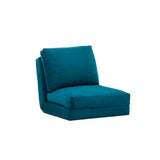 Fauteuils - Slaapfauteuil Petrol Blauw velvet stof Taida - Dimehouse