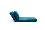 Fauteuils - Slaapfauteuil Petrol Blauw velvet stof Taida - Dimehouse