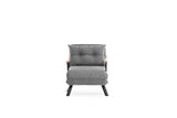 Fauteuils - Scandinavische slaapfauteuil Grijs gemêleerde stof Sando - Dimehouse