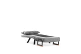 Fauteuils - Scandinavische slaapfauteuil Grijs gemêleerde stof Sando - Dimehouse