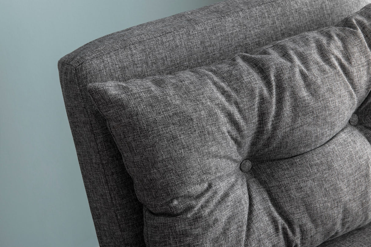 Fauteuils - Scandinavische slaapfauteuil Grijs gemêleerde stof Sando - Dimehouse