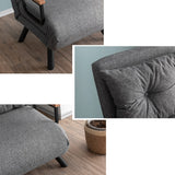 Fauteuils - Scandinavische slaapfauteuil Grijs gemêleerde stof Sando - Dimehouse