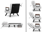 Fauteuils - Scandinavische slaapfauteuil Crème teddystof Sando - Dimehouse