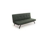 Divano letto in tessuto verde a 3 posti - 180 cm - Senza braccioli - Zoly