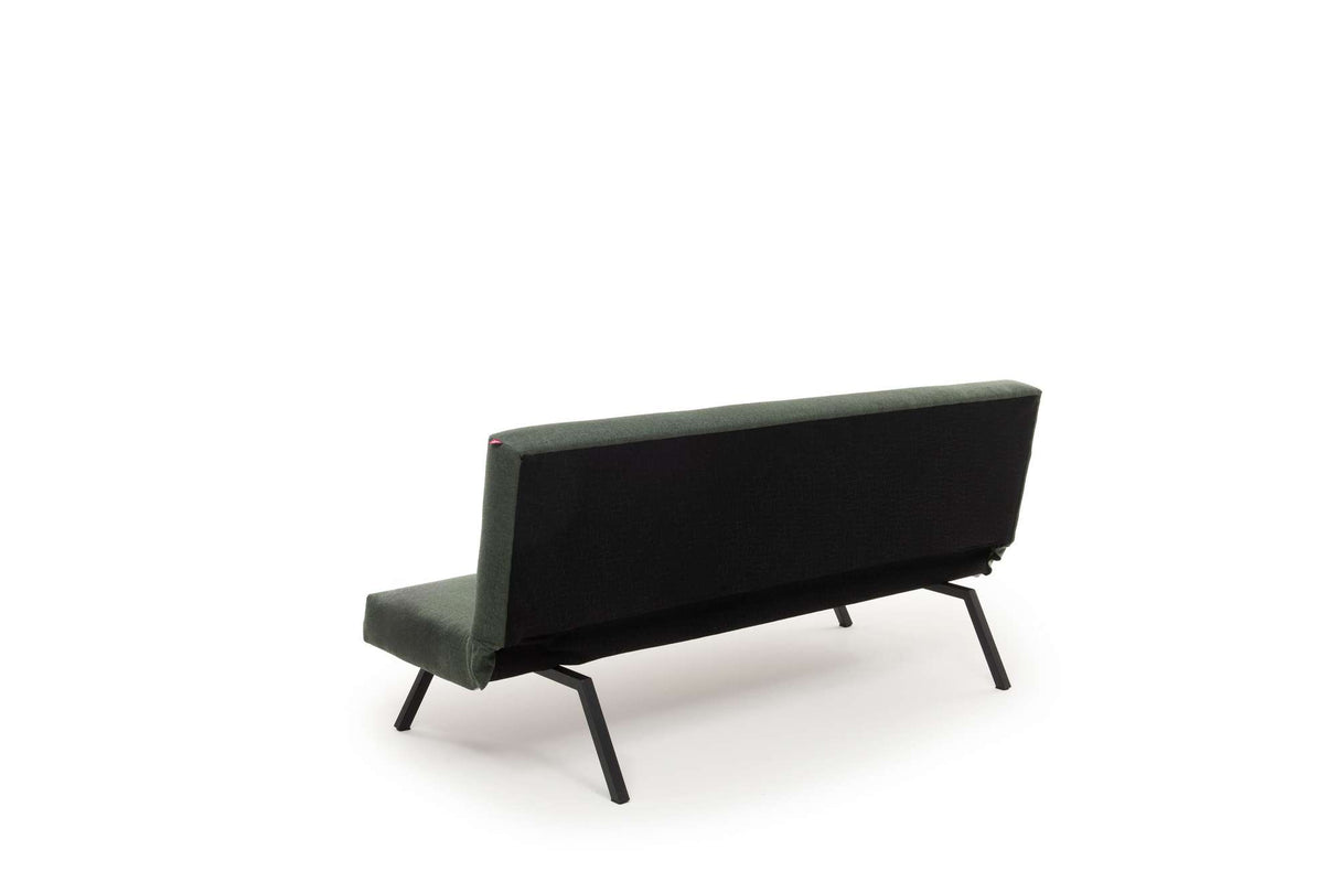 Divano letto in tessuto verde a 3 posti - 180 cm - Senza braccioli - Zoly