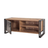 Mobile TV Cosmo in legno di pino atlantico melaminico nero 130x50x45 cm