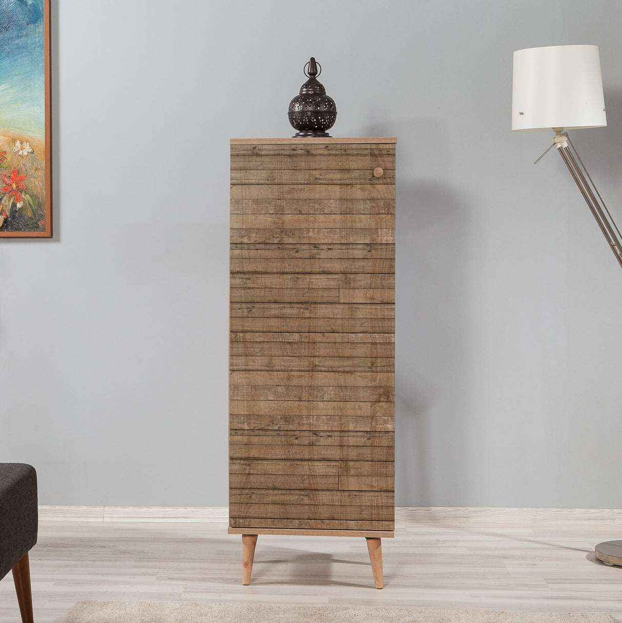 Scarpiera Filinta Sonoma Rovere Doghe Melaminico 50x135x38 cm