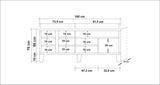 TV Meubels - Dressoir Marina Mila Atlantisch Dennenhout Melamine 160x76x45 cm - Dimehouse
