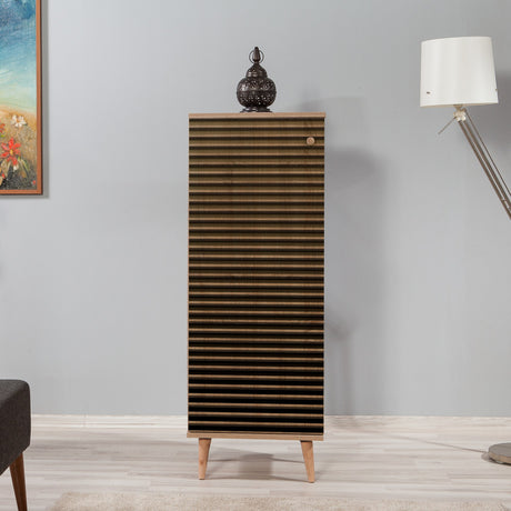 Scarpiera Filinta Rovere Sonoma Melaminico Rigato 50x135x38 cm